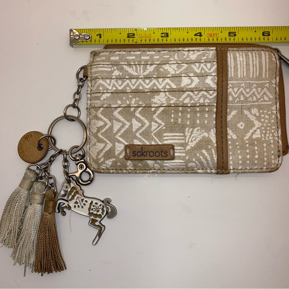 Sakroots Tribal Geometrics Card Wallet With Keychain